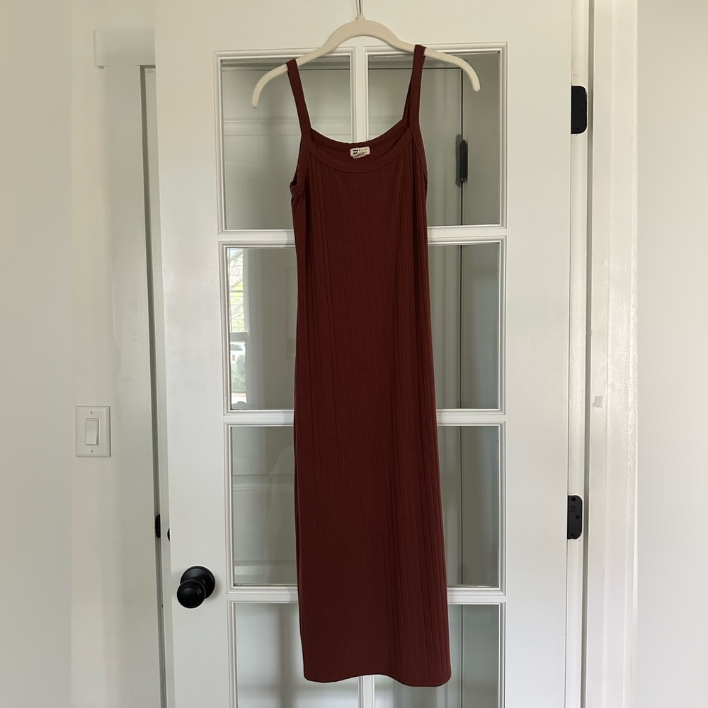 Elegant Burnt Orange Sleeveless Dress